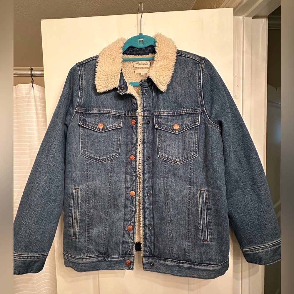 Madewell Shearling Denim Jacket - image 1